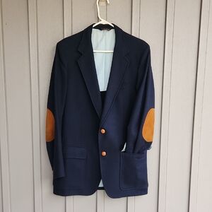 Vtg John Weitz Palm Beach 100% Man in Wool Tweed Blazer Jacket L